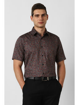 Van Heusen - Men Multi-Color Print Half Sleeves Shirt