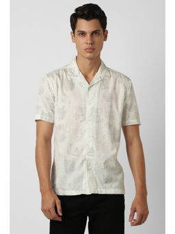 Van Heusen - White Printed Shirt