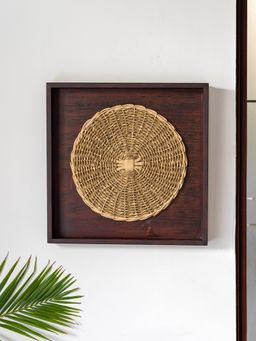 ExclusiveLane - Cane Designs' Handcrafted Wall Decor In Recycled Wood & Cane (14 Inch)