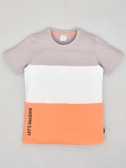 YOUMAA - Multi-Color Colorblock Comfortable Fit T-Shirt