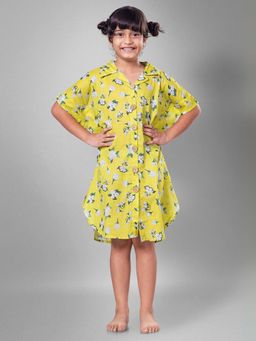 Tura Turi - Green Printed Comfortable Fit Kaftan Dress