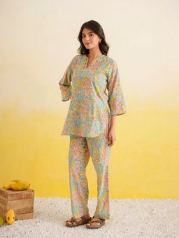 GOODHAND - Cotton Block Printed Multicolor Co-Ord Set