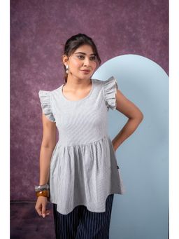 Juniper - Black Urban Stripe Breeze Top