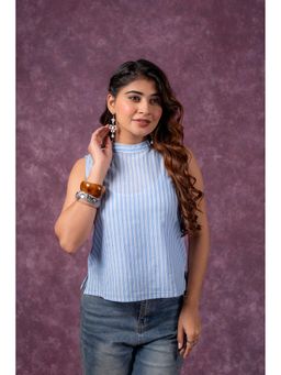 Juniper - Blue Urban Stripe Breeze Top