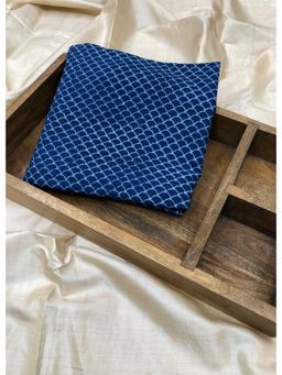 Palash - Indigo Cotton Abstract Unstitched Kurta