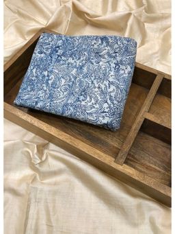 Palash - Indigo Cotton Floral Unstitched Kurta