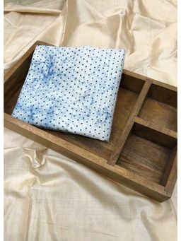 Palash - Indigo Cotton Polka Dots Unstitched Kurta