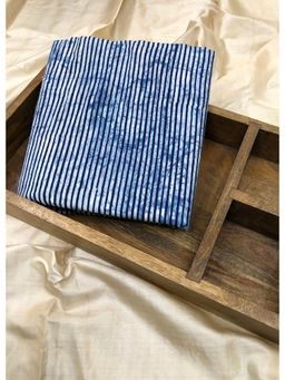 Palash - Indigo Cotton Stripes Unstitched Kurta