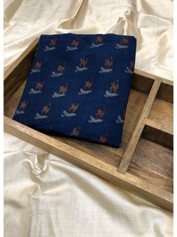 Palash - Indigo Cotton Abstract Unstitched Kurta