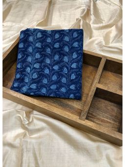 Palash - Indigo Cotton Floral Unstitched Kurta