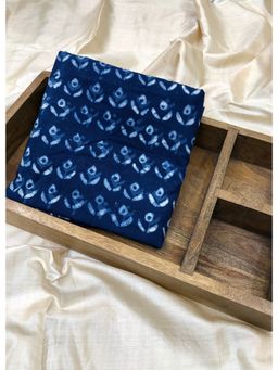 Palash - Indigo Cotton Abstract Unstitched Kurta