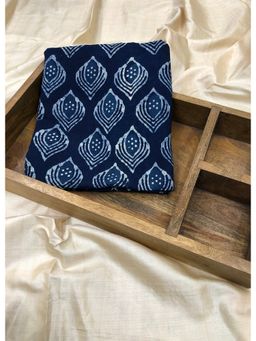 Palash - Indigo Cotton Abstract Unstitched Kurta