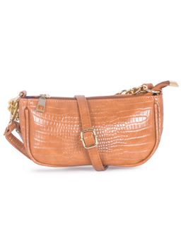 London Rag - Croc Sling Bag in Orange