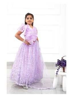 Kirti Agarwal Pret n Couture - Embroidered Lehenga with Crop Top & Attached Dupatta