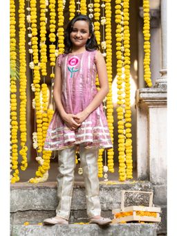 Kirti Agarwal Pret n Couture - Pink Gota Work Anarkali with Pant