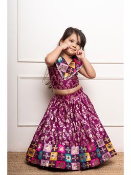 Kirti Agarwal Pret n Couture - Elegant Purple Lehenga and Crop Top