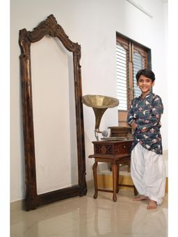 Kirti Agarwal Pret n Couture - Patola Printed Bottle Green Kurta and Patiala