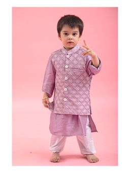 Kirti Agarwal Pret n Couture - Heavy Embroidered Jacket with Silk Kurta and Chudidar