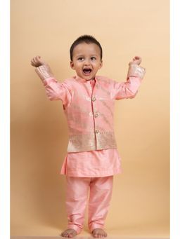 Kirti Agarwal Pret n Couture - Elegant Soft Peach Kurta Chudidar with Jacket