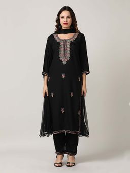 Jaipur Kurti - Straight Embroidered Kurta with Trouser (Set of 2)