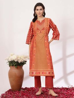 Nayam by lakshita - Ethnic Motif Printed Kurta and Palazzo Set (Set of 2)