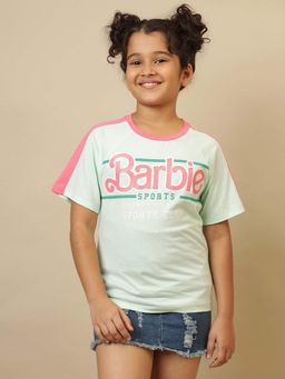 Kidsville - Official Green Barbie Printed Oversized Fit T-shirt