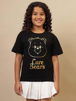 Kidsville - Official Black Care Bears Printed Oversized Fit T-shirt