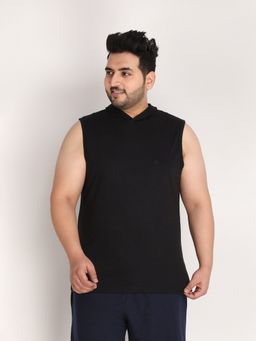 CHKOKKO - Men Cotton Gym Tank Tops Sleeveless Sports Vest In Black