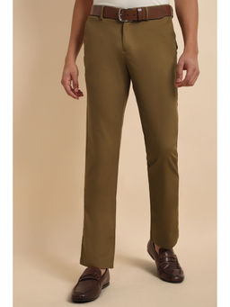 Allen Solly - Men Brown Regular Fit Solid Casual Trousers