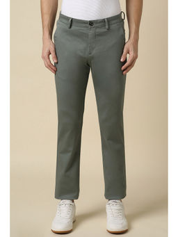 Allen Solly - Men Green Regular Fit Textured Casual Trousers