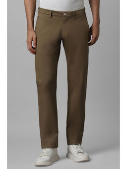 Allen Solly - Men Brown Slim Fit Solid Casual Trousers