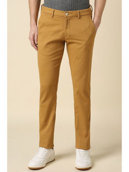Allen Solly - Men Orange Slim Fit Textured Casual Trousers
