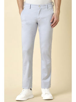 Allen Solly - Men Blue Slim Fit Solid Casual Trousers