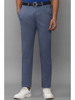 Allen Solly - Men Blue Slim Fit Textured Casual Trousers