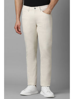 Louis Philippe - Men Cream Dark Slim Fit Jeans