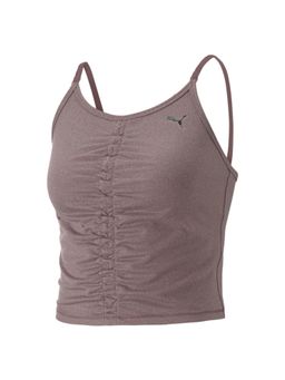 Puma - Studio Foundation Ruched Women Purple Tank Top