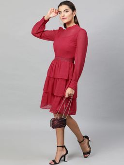 STREET 9 - Women Red Swiss Dot Dress