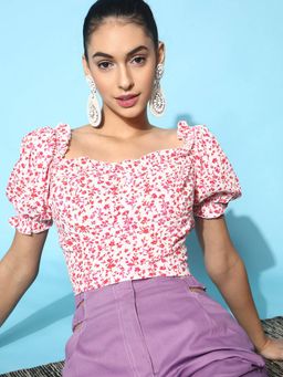 STREET 9 - Women Pink Frill Top