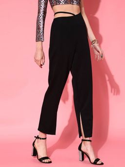 STREET 9 - Women Black Waist String Trousers
