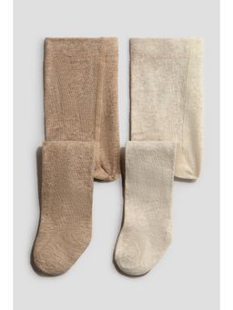 H&M - Kids Beige 2-Pack Tights