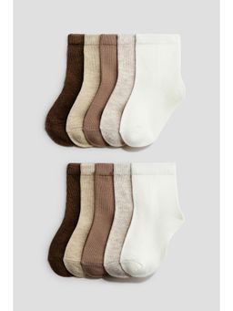 H&M - Kids Beige 10-Pack Socks