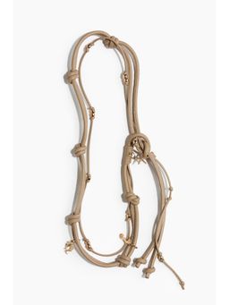 H&M - Women Brown Embellished Cord Belt
