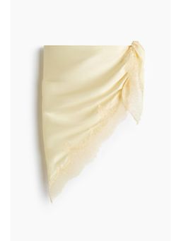 H&M - Women Yellow Lace-Trimmed Triangle Scarf