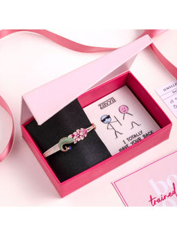 Zavya - Multi-Color Rose Gold Peacock 925 Sterling Silver Bracelet