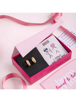 Zavya - White Golden Radiance Gold-Plated 925 Sterling Silver Hoops