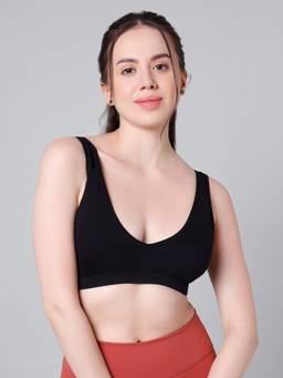 Sillysally - Black Active Padded Bralette