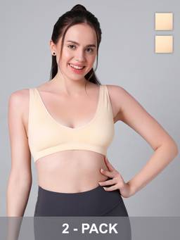 Sillysally - Skin Active Padded Bralette (Pack of 2)