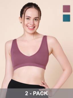 Sillysally - Multi Active Padded Bralette (Pack of 2)