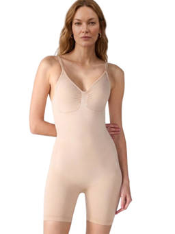 Rheal Curve - Medium Compression Invisible Mid-Thigh Bodysuit, Stretchy-Sculpting Firm Shape
