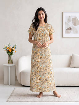 Juliet - Women Peach Polyviscose Nighty